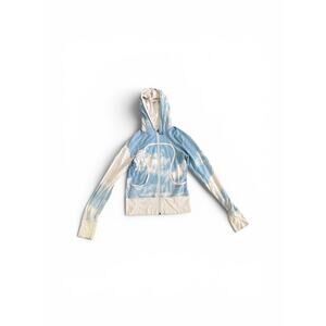Cloud Print Scuba Zip Hoodie Vintage RARE